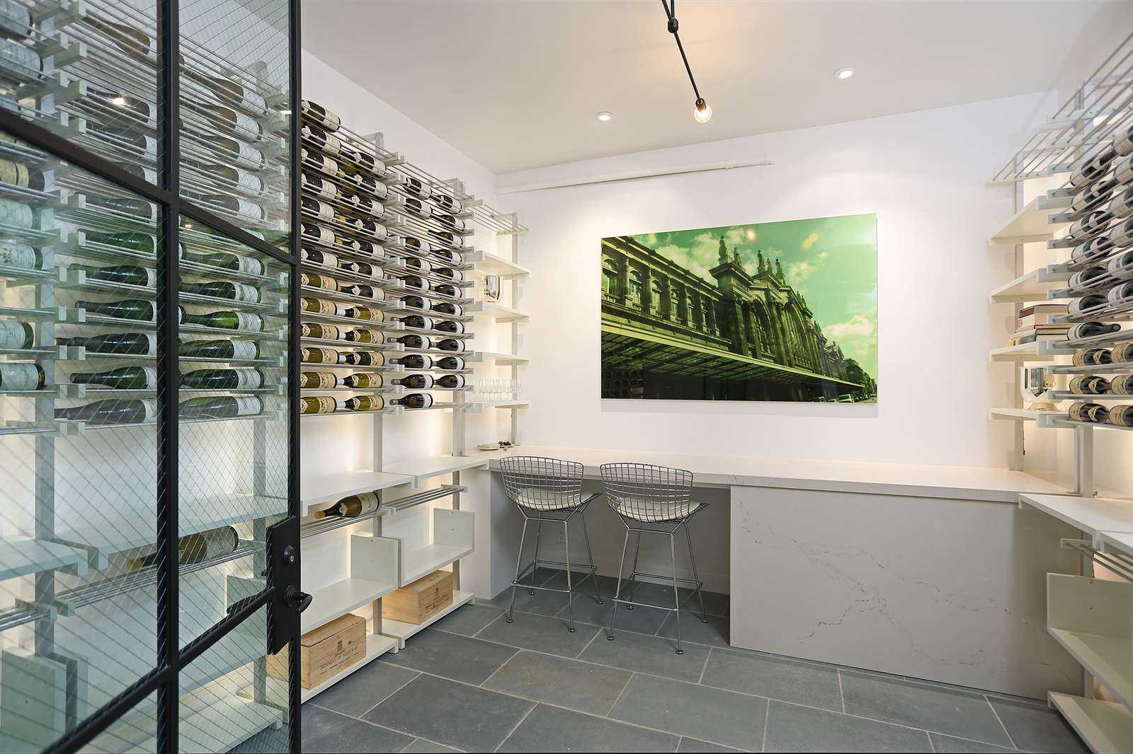 custom modern wine room