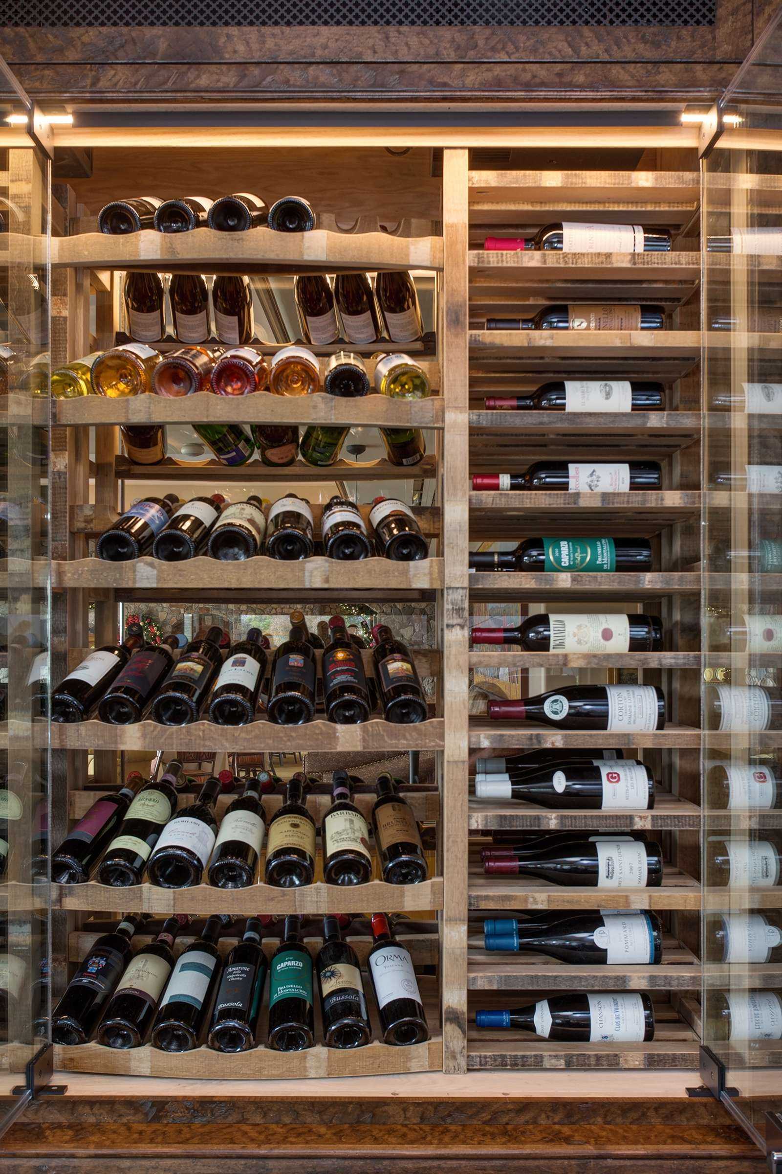 custom traditional wine cellar built by Heritage Vine