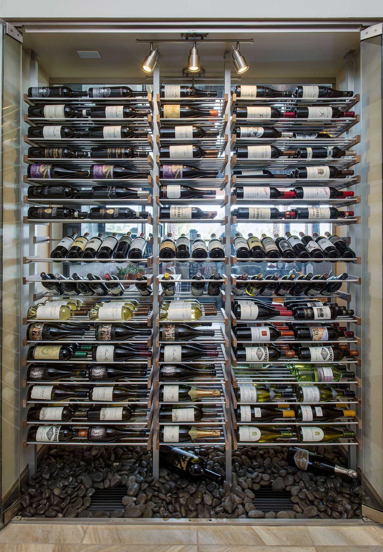 glass wine wall at Gainey Ranch Clubhouse