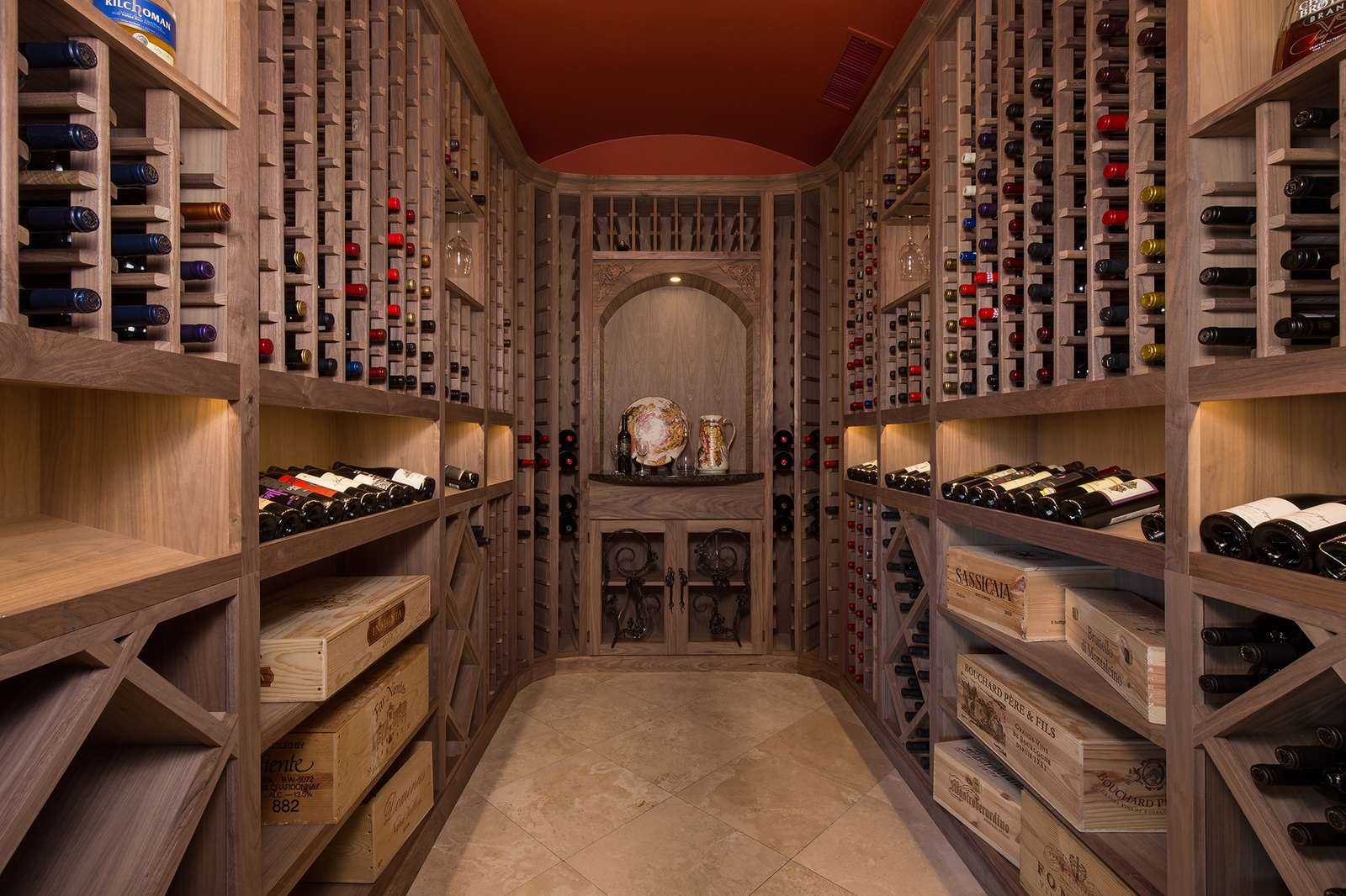 Traditional wine cellar designed and built by Heritage Vine