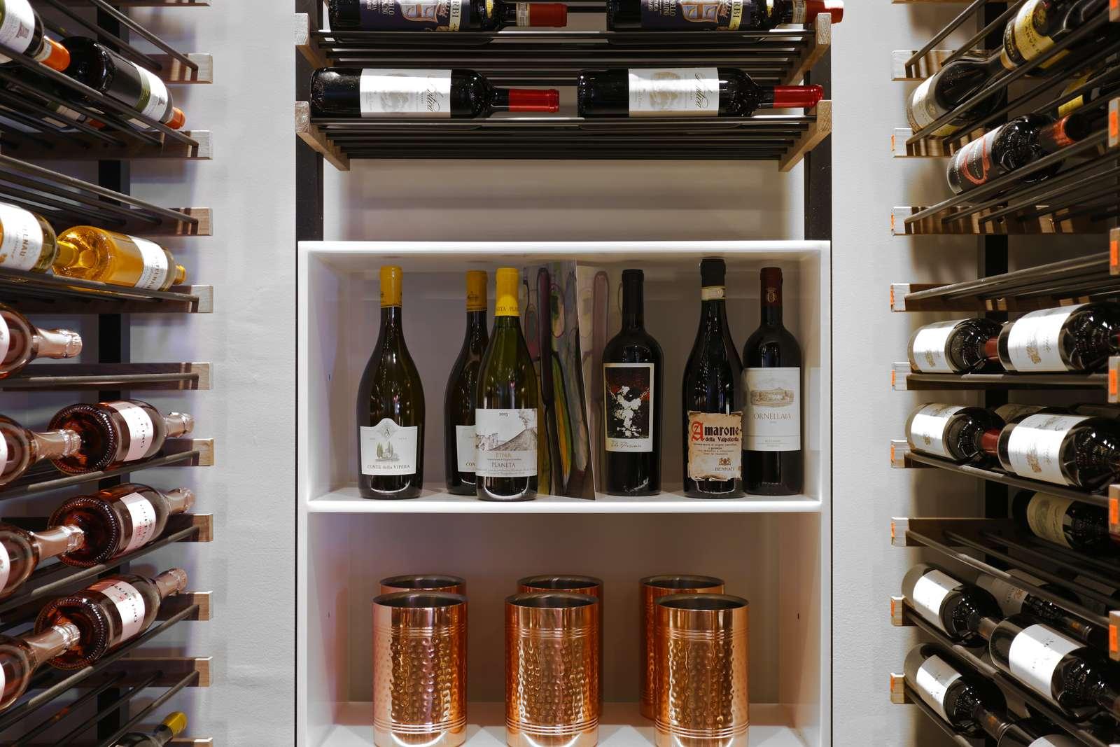 Wine storage in wine cellar
